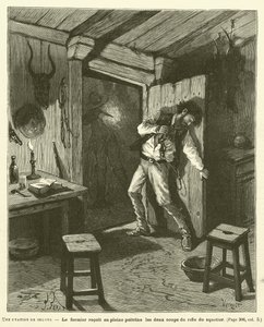 Une Station De Colons (engraving) 作者 法语学校