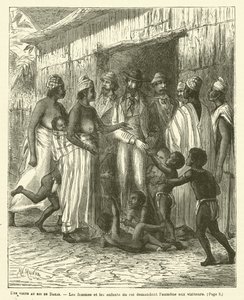 参观达喀尔国王（版画） 作者 French School