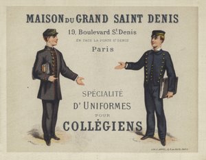 法国Collegiens制服，Maison du Grand Saint Dennis的广告 作者 法语学校