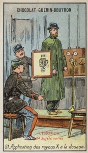 Using X-rays at customs (chromolitho) 作者 法语学校