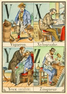 VXYZ：酿酒师，Xylographer，眼睛（眼科医生），Zingueur 作者 法语学校