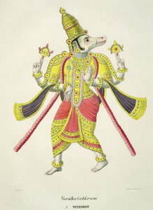 Varaha，由de Marlet雕刻 作者 法语学校