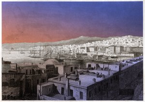 阿尔及尔的视图。 （雕刻，约 1850 年） 作者 法语学校