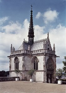 Chateau Amboise的Chapelle Saint-Hubert景观，于1493年完工 作者 法语学校