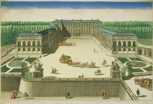 由Antoine Aveline（1691-1743）雕刻的圣云城堡的视图 作者 法语学校