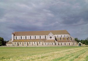 Cistercian修道院的看法，建于1140-60 作者 法语学校