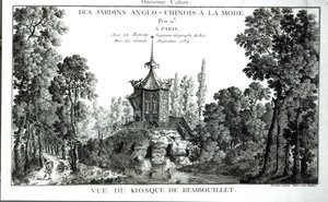 Rembouillet的亭子，来自George Louis le Rouge的时尚英华花园，1775-78出版 作者 法语学校