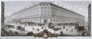 观看罗浮宫百货商店，巴黎，1866年 作者 法语学校