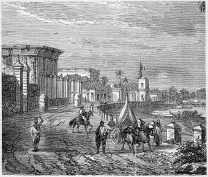 View of the city of Chandernagor, India 作者 法语学校