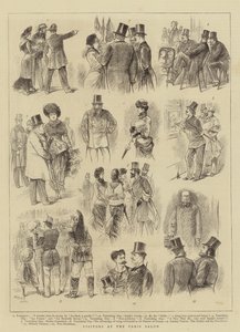 巴黎沙龙的参观者（版画） 作者 法语学校