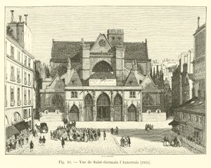 观点的圣日耳曼lAuxerrois，1834年 作者 法语学校