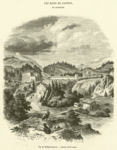 威尔巴德-加斯坦 (Wilbad-Gastein) 的视图（版画） 作者 法语学校