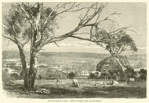 Vue de la vallee de la Yarra（雕刻） 作者 法语学校