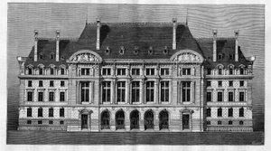 亨利-保罗(Henri Paul)-奈诺(1853-1934)设计的巴黎索邦大学新建筑的外景(主立面) 作者 法语学校