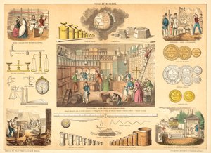 Weights and measures (coloured engraving) 作者 法语学校