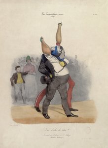 有趣的头像！路易 - 菲利普·奥尔良（1773-1850）和查理十世（1757-1836）的漫画c.1830 作者 法语学校