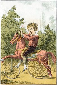 When playing the horse we say U U U U U U U U DA DA - in “Alphabet des petits savants”, late 19th century (chromolithograph) 作者 法语学校