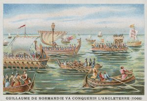 征服者威廉在征服英格兰的途中，1066年 作者 法语学校