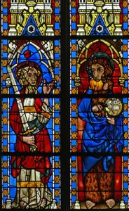 Window Narthex S描绘了施洗者圣约翰和圣保禄 作者 法语学校