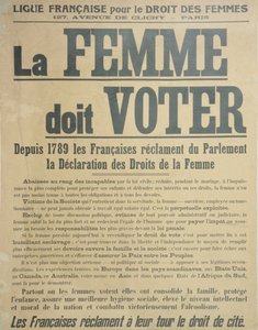 女性必须投票，海报鼓励女性争取投票权，1914年