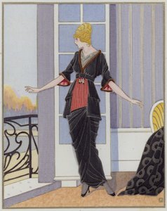 设计师 Bechoff-David 设计的 1910 年代女装。(平版) 作者 法语学校