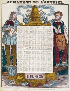 工人日历为1843年 作者 法语学校