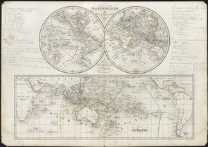 两个半球的世界地图