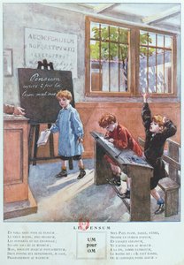 写作行，来自JApprends lOrthographe，由Hachette出版，1905年 作者 法语学校