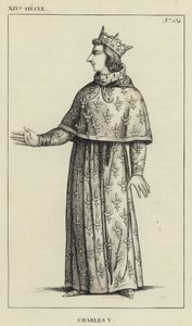XIV Siecle, Charles V (engraving) 作者 法语学校