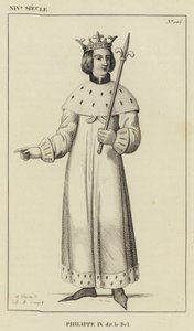 XIV Siecle, Philippe IV dit le Bel (engraving) 作者 法语学校