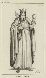 X Siecle, Hugues Capet (雕刻) 作者 法语学校