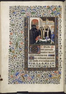 Yates Thompson 46 f156 v - 死者埋葬，c.1410-20（牛皮纸） 作者 法语学校