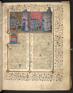 f.73：布列斯特之围，选自让-弗罗萨特的《法国和英国纪事》（牛皮纸） 作者 法语学校