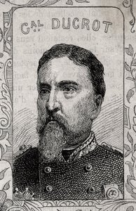 法国将军奥古斯特-亚历山大-杜克洛的肖像 - 1870-71 年（雕刻） 作者 法语学校