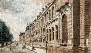 view of the Palais du Louvre in Paris. 作者 法语学校