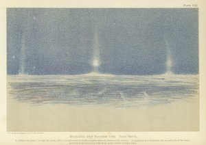 月光，1893 年 11 月 22 日，粉彩素描（彩色石版画） 作者 弗里德约夫·南森