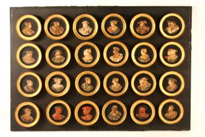 A collection of twenty-four draughtsmen as portrait medallions (coloured gesso duro applied to wood ground) 作者 弗里德里希·哈格瑙尔（后）