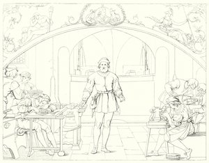 席勒的《冯德格洛克的谎言》或《钟声》的插图（版画） 作者 弗里德里希·奥古斯特·莫里茨·雷茨奇