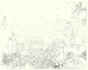 席勒的《冯德格洛克的谎言》或《钟声》的插图（版画） 作者 弗里德里希·奥古斯特·莫里茨·雷茨奇