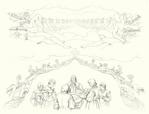 席勒的《冯德格洛克的谎言》或《钟声》的插图（版画） 作者 弗里德里希·奥古斯特·莫里茨·雷茨奇