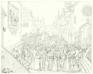 席勒的《冯德格洛克的谎言》或《钟声》的插图（版画） 作者 弗里德里希·奥古斯特·莫里茨·雷茨奇