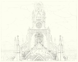 席勒的《钟声之歌》插图（雕刻）。 作者 弗里德里希·奥古斯特·莫里茨·雷茨奇