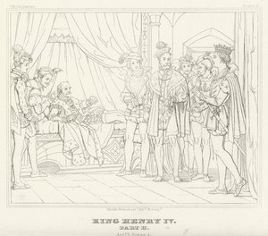 亨利四世国王，第二部分，第四幕，场景 4（雕刻） 作者 弗里德里希·奥古斯特·莫里茨·雷茨奇
