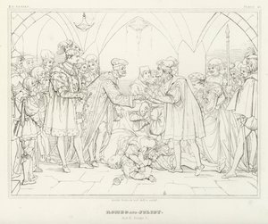 Romeo and Juliet, Act V, Scene 3 (engraving) 作者 弗里德里希·奥古斯特·莫里茨·雷茨奇