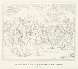 The Merry Wives of Windsor, Act V, Scene 4 (engraving) 作者 弗里德里希·奥古斯特·莫里茨·雷茨奇