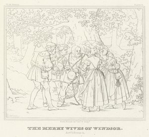 The Merry Wives of Windsor, Act V, Scene 4 (engraving) 作者 弗里德里希·奥古斯特·莫里茨·雷茨奇