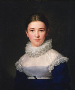 1815年艺术家的寄养女儿Lina Groger的dortrait