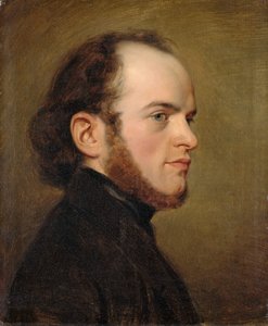 阿道夫·冯·门泽尔（Adolph von Menzel）肖像（1815-1905，约1839年）。 作者 弗里德里希·爱德华·迈耶海姆