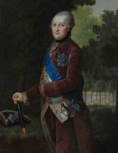 彼得·冯·比隆（Peter von Biron）肖像1724-1800，库尔兰和塞米加利亚公爵，1781年