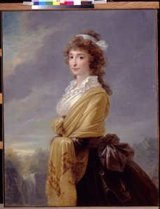伊丽莎白-冯-图恩-霍恩斯坦女爵肖像（1764-1806 年）--海因里希-弗里德里希-富格尔（1751-1818 年）的素描，纸上水彩